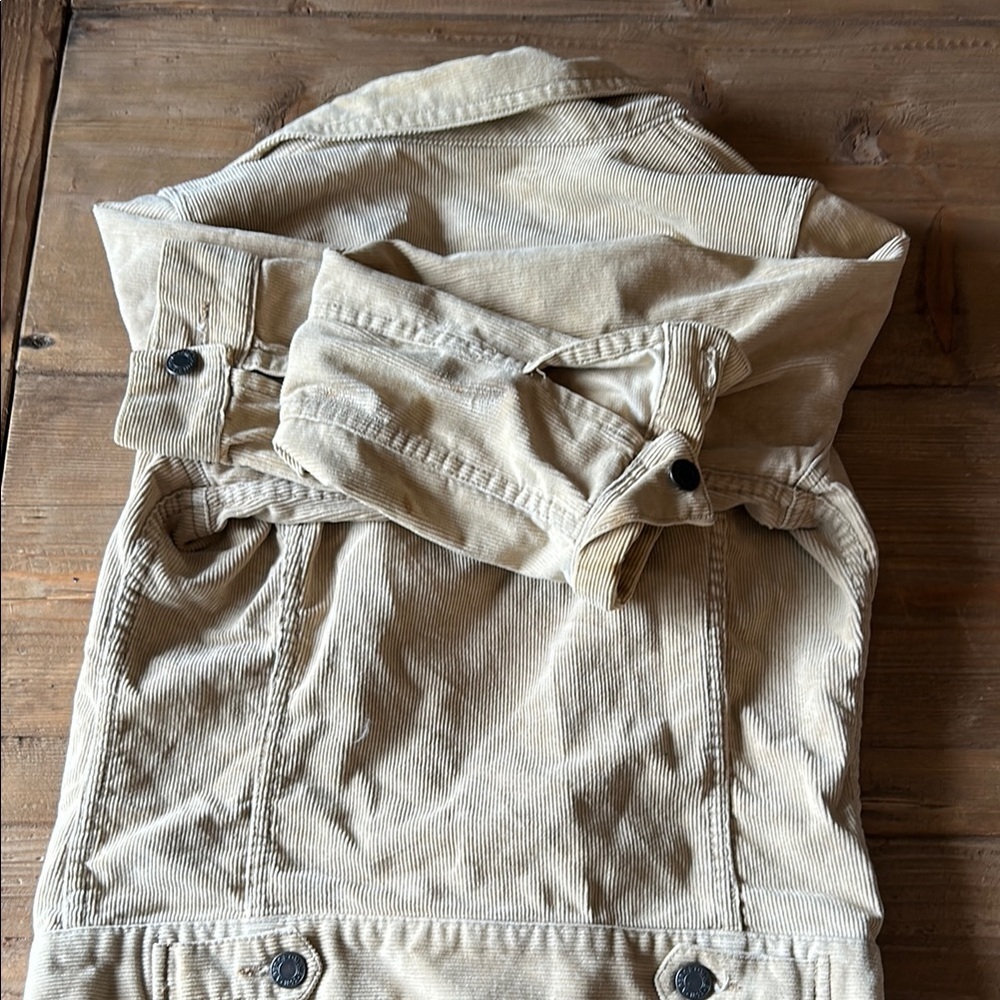 Vintage Abercrombie & Fitch Tan Corduroy Jacket, Y2K, Size S - Picture 4 of 4